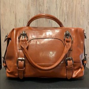 NWOT Brown faux leather handbag